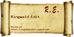 Ringwald Edit névjegykártya